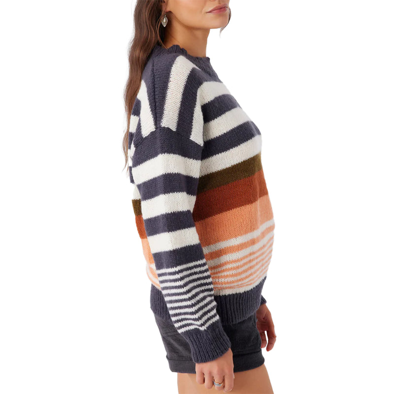 Load image into Gallery viewer, O&#39;Neill Women&#39;s Billie Stripe Mock Neck Oversized Sweater
