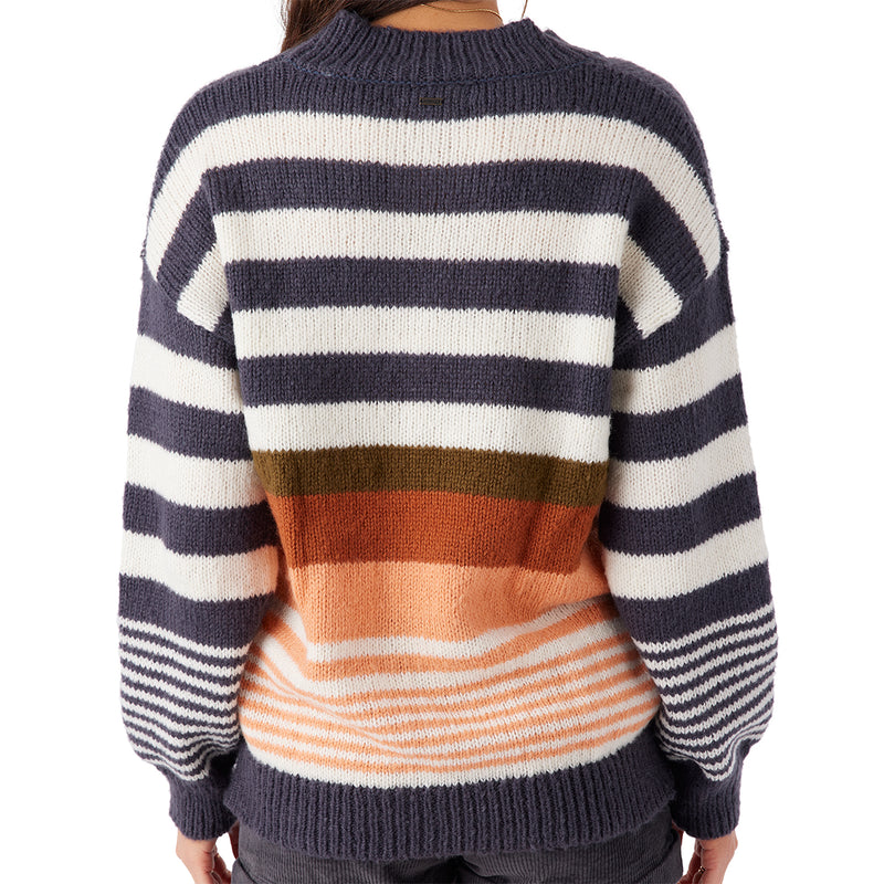 Load image into Gallery viewer, O&#39;Neill Women&#39;s Billie Stripe Mock Neck Oversized Sweater
