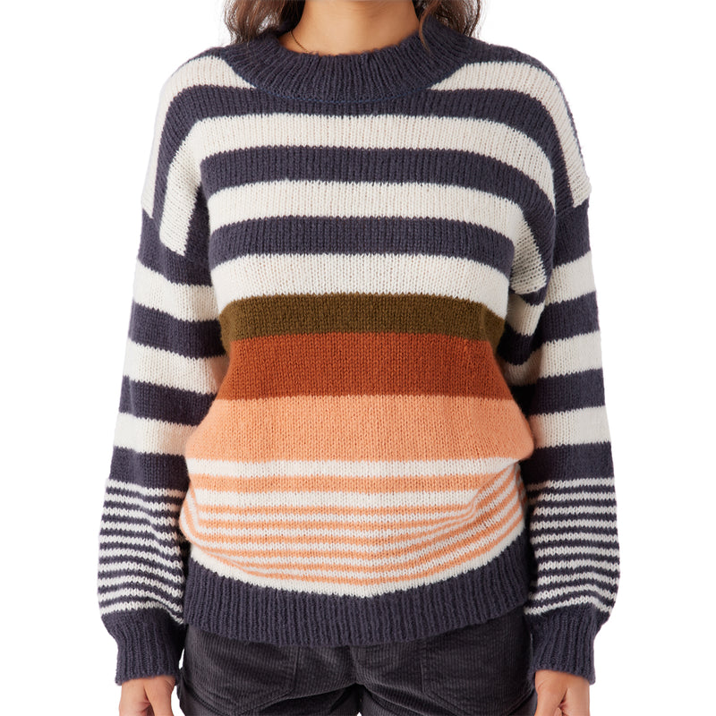 Load image into Gallery viewer, O&#39;Neill Women&#39;s Billie Stripe Mock Neck Oversized Sweater
