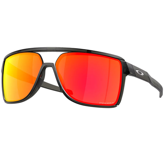 Oakley Castel Sunglasses - Matte Grey/Prizm Ruby