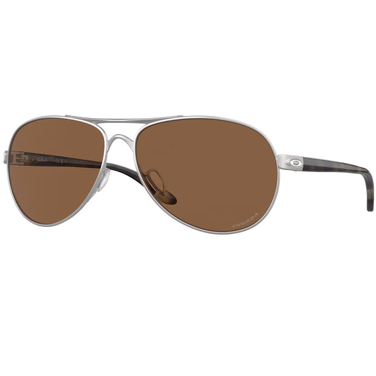 Oakley Women's Feedback Sunglasses - Satin Chrome/Prizm Bronze