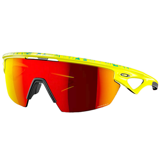 Oakley Sphaera Inner Spark Collection Sunglasses - Matte Tennis Ball Yellow/Prizm Ruby