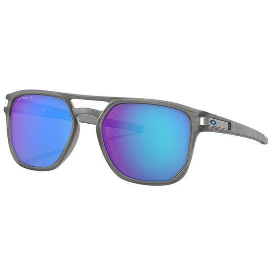 Oakley Latch Beta Polarized Sunglasses - Matte Grey Ink/Prizm Sapphire