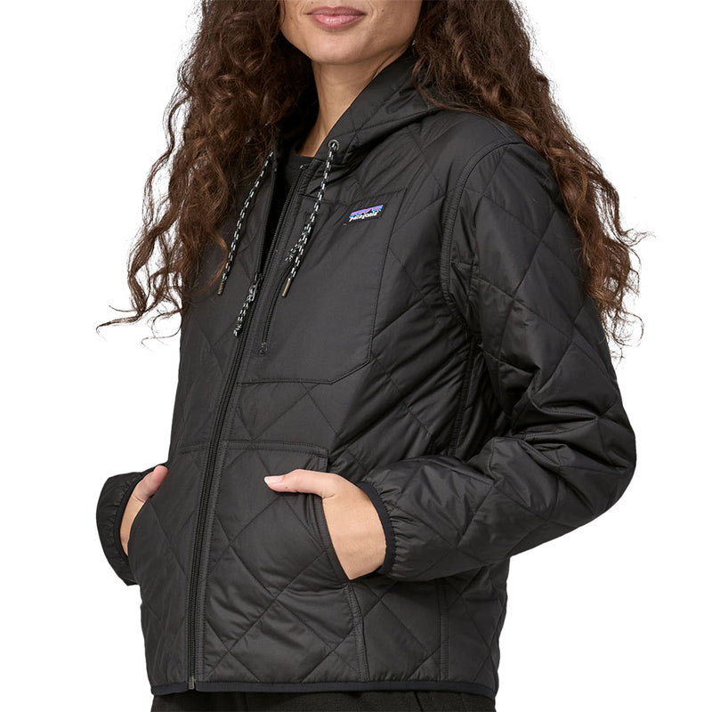 Load image into Gallery viewer, Patagonia Women&#39;s Diamond Quilted Bomber Hooded Zip Jacket
