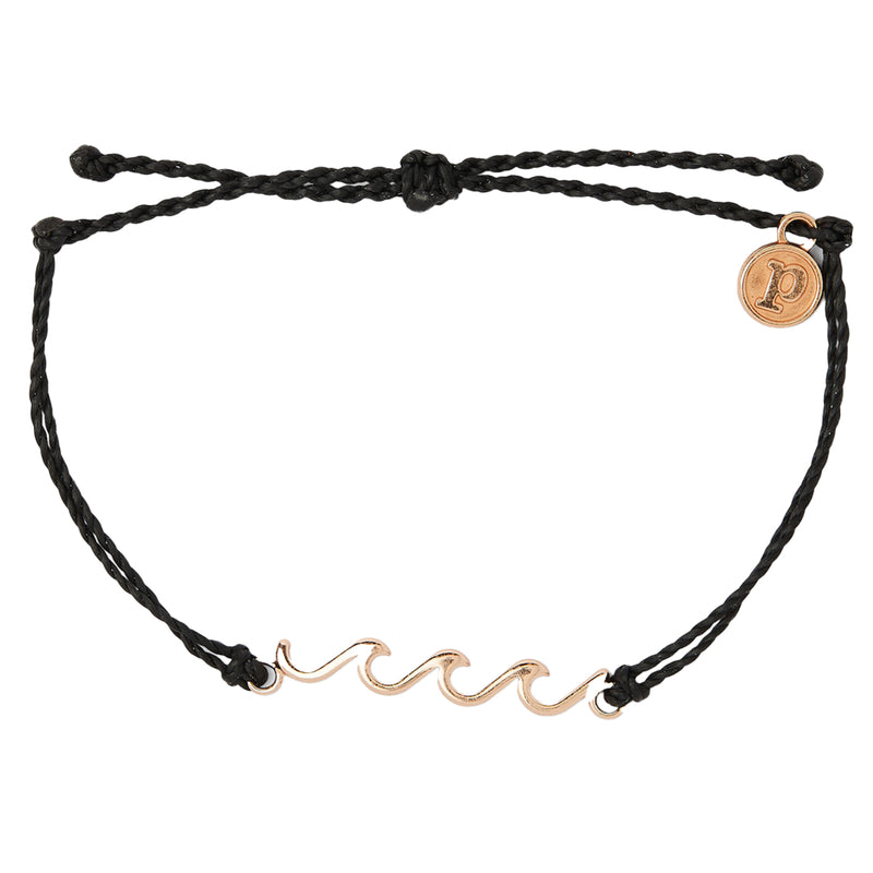 Load image into Gallery viewer, Pura Vida Rose Gold Delicate Wave Bracelet
