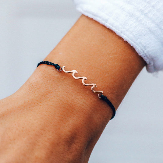 Pura Vida Rose Gold Delicate Wave Bracelet