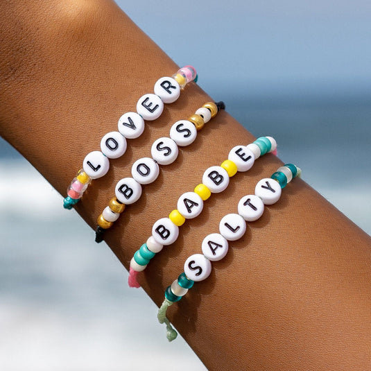 Pura Vida Salty Alphabet Bracelet