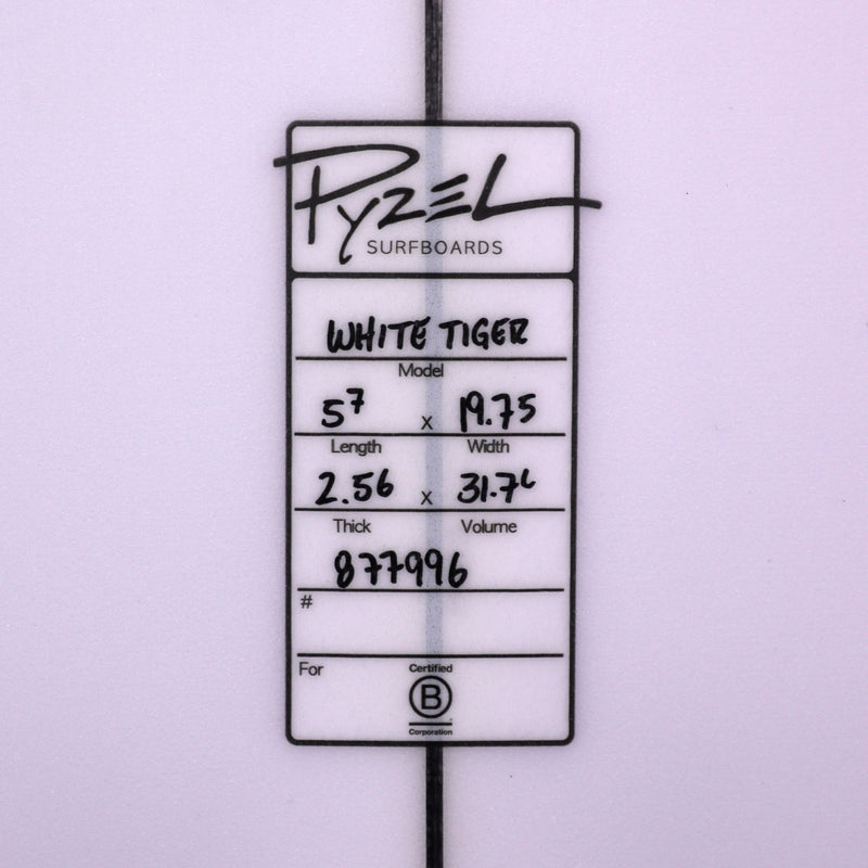 Load image into Gallery viewer, Pyzel White Tiger 5&#39;7 x 19 ¾ x 2 9/16 Surfboard
