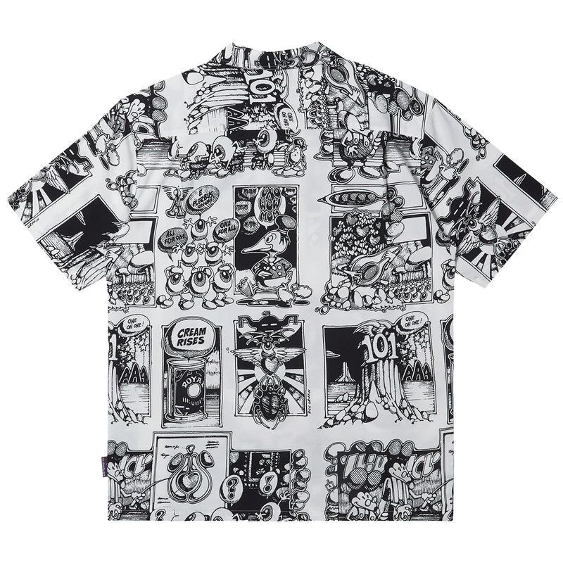 Load image into Gallery viewer, Quiksilver Rick Griffin Comix Short Sleeve Button-Up Shirt
