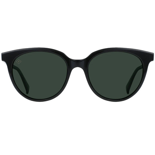 RAEN Lily Polarized Sunglasses - Crystal Black/Green