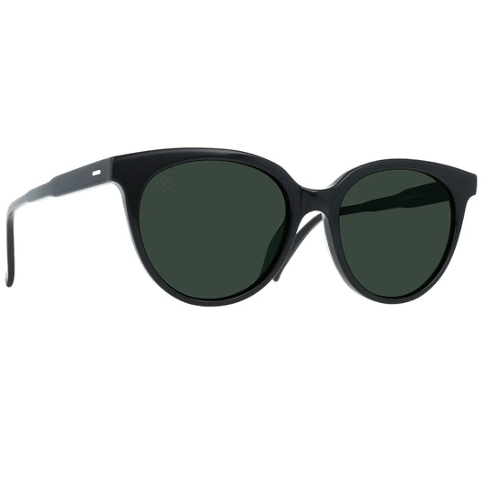 RAEN Lily Polarized Sunglasses - Crystal Black/Green