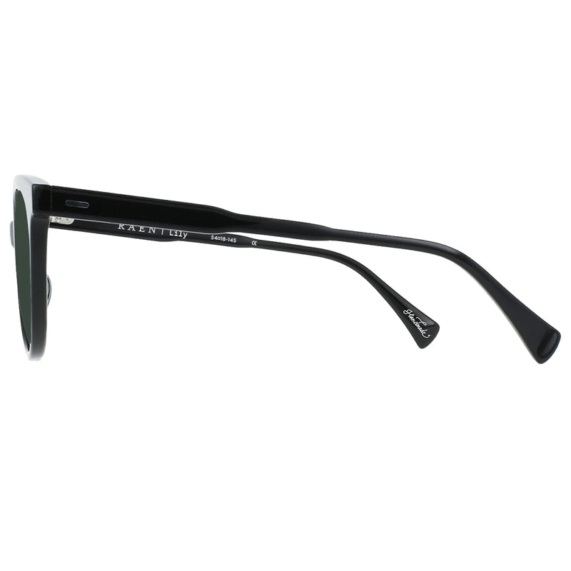 Load image into Gallery viewer, RAEN Lily Polarized Sunglasses - Crystal Black/Green
