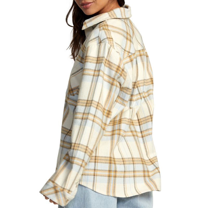 Load image into Gallery viewer, RVCA Women&#39;s Breeze Long Sleeve Button-Up Flannel Shirt
