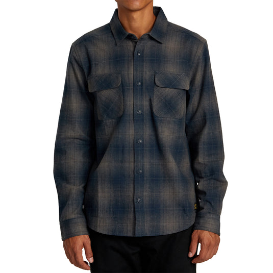 RVCA Dayshift Long Sleeve Button-Up Flannel Shirt