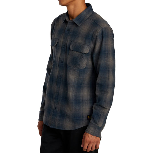 RVCA Dayshift Long Sleeve Button-Up Flannel Shirt