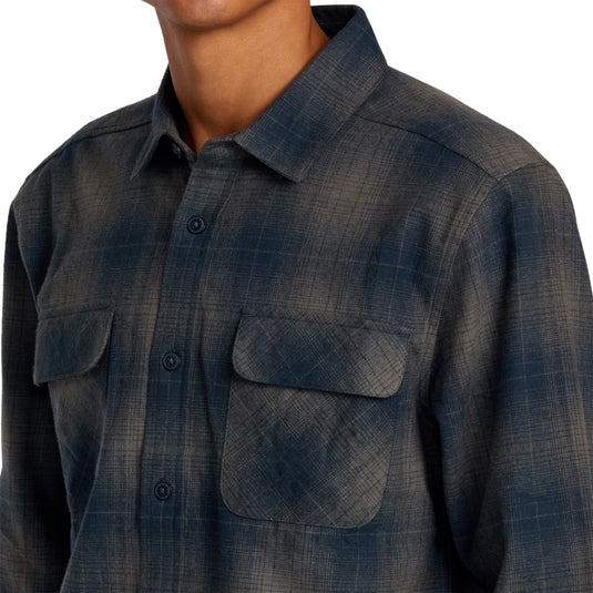 RVCA Dayshift Long Sleeve Button-Up Flannel Shirt