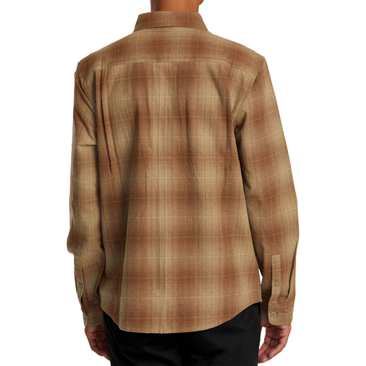 RVCA Dayshift Long Sleeve Button-Up Flannel Shirt