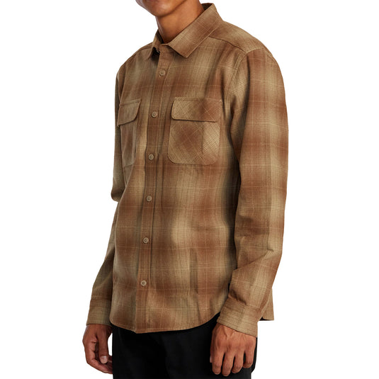 RVCA Dayshift Long Sleeve Button-Up Flannel Shirt