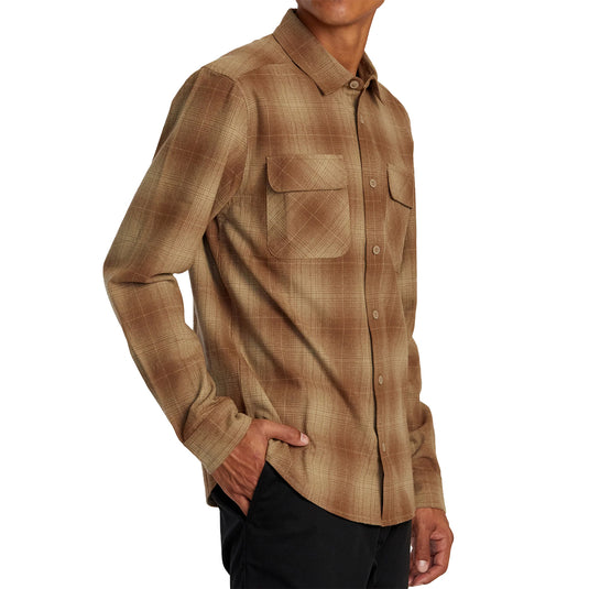 RVCA Dayshift Long Sleeve Button-Up Flannel Shirt