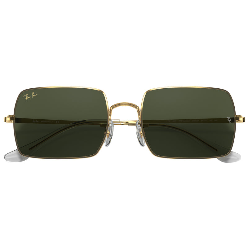 Load image into Gallery viewer, Ray-Ban Rectangle 1969 Sunglasses - Polished Gold/Green
