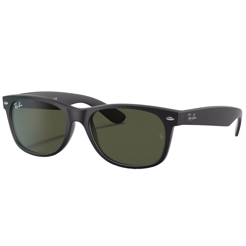 Load image into Gallery viewer, Ray-Ban New Wayfarer Classic Sunglasses - Matte Rubber Black/Green
