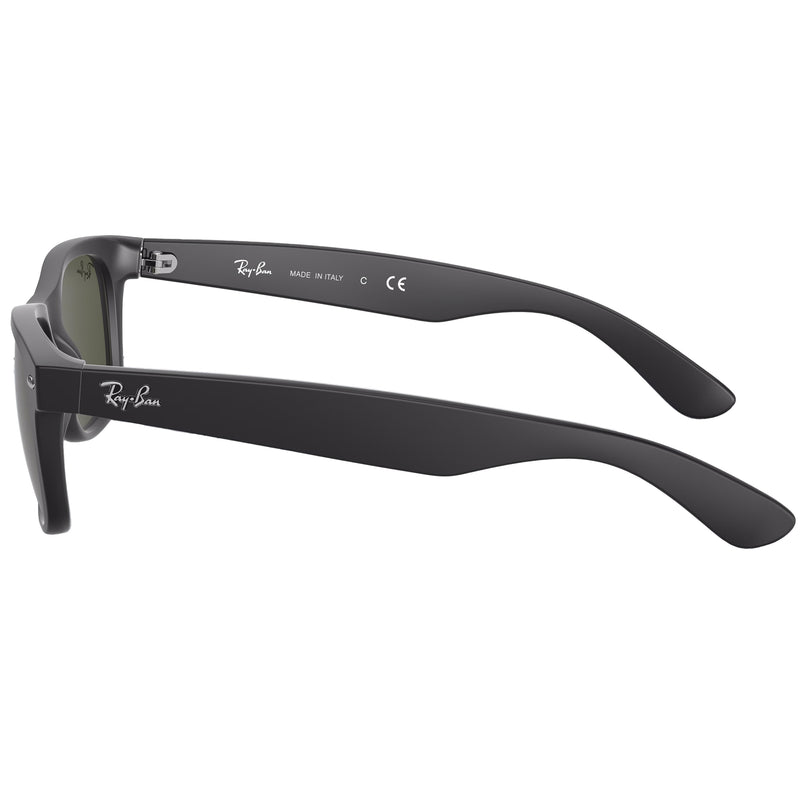 Load image into Gallery viewer, Ray-Ban New Wayfarer Classic Sunglasses - Matte Rubber Black/Green
