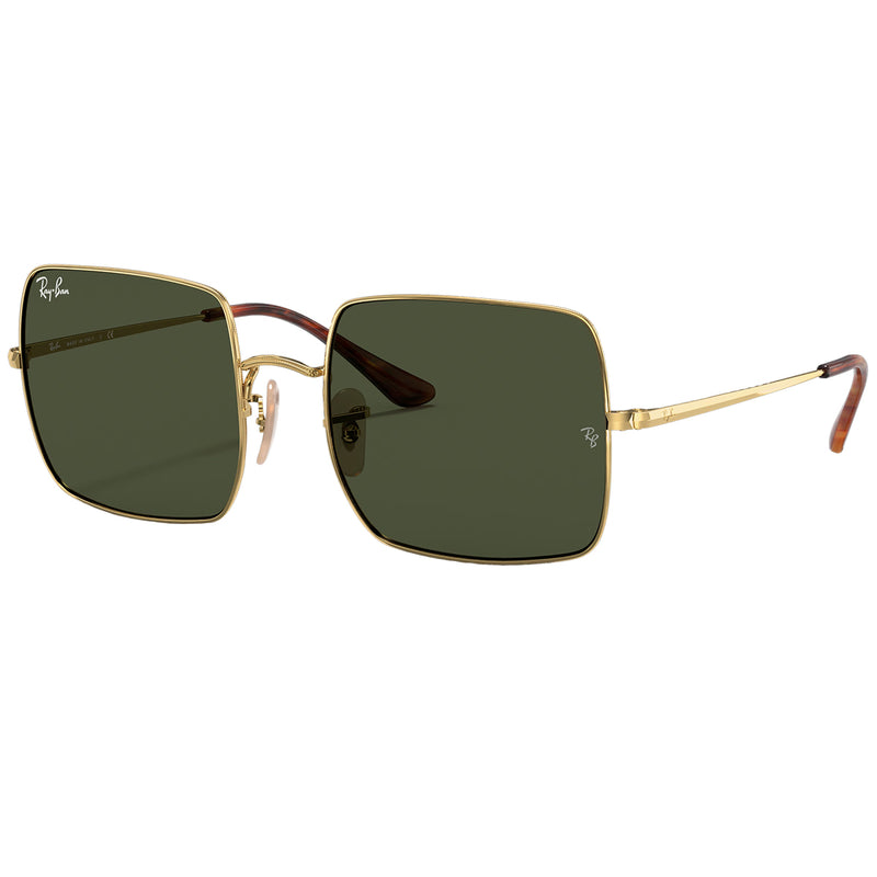 Load image into Gallery viewer, Ray-Ban Square 1971 Classic Sunglasses - Polished Gold/Green
