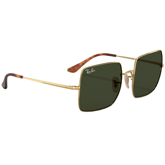 Ray-Ban Square 1971 Classic Sunglasses - Polished Gold/Green