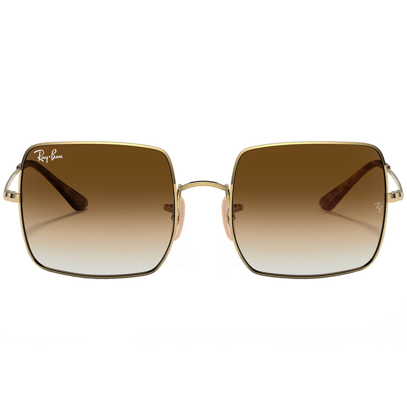 Load image into Gallery viewer, Ray-Ban Square 1971 Classic Sunglasses - Polished Gold/Light Brown
