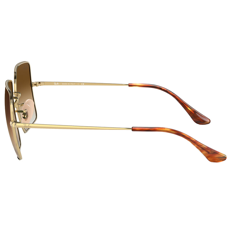 Load image into Gallery viewer, Ray-Ban Square 1971 Classic Sunglasses - Polished Gold/Light Brown
