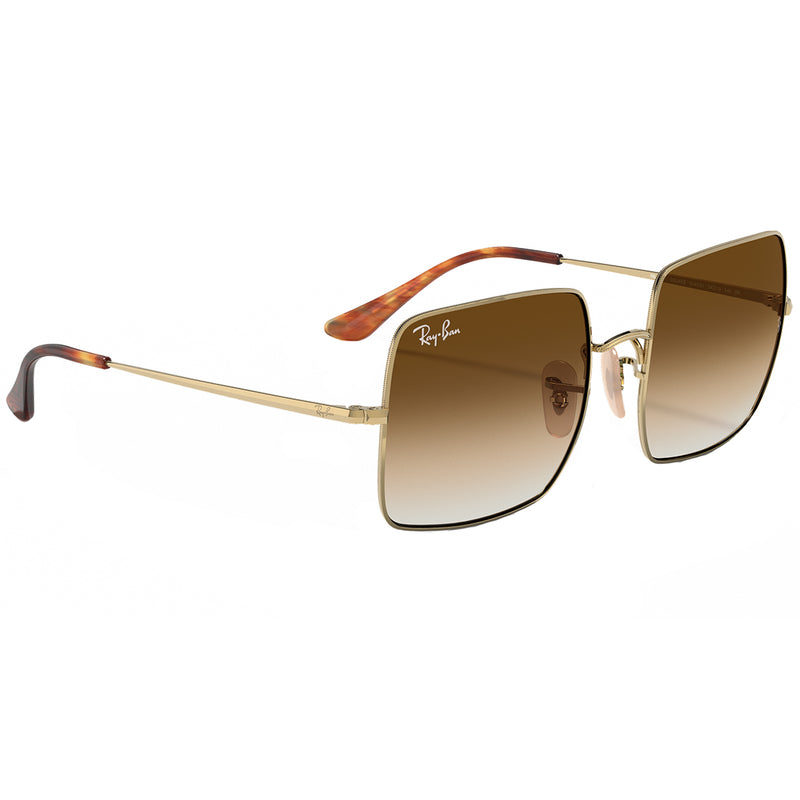 Load image into Gallery viewer, Ray-Ban Square 1971 Classic Sunglasses - Polished Gold/Light Brown
