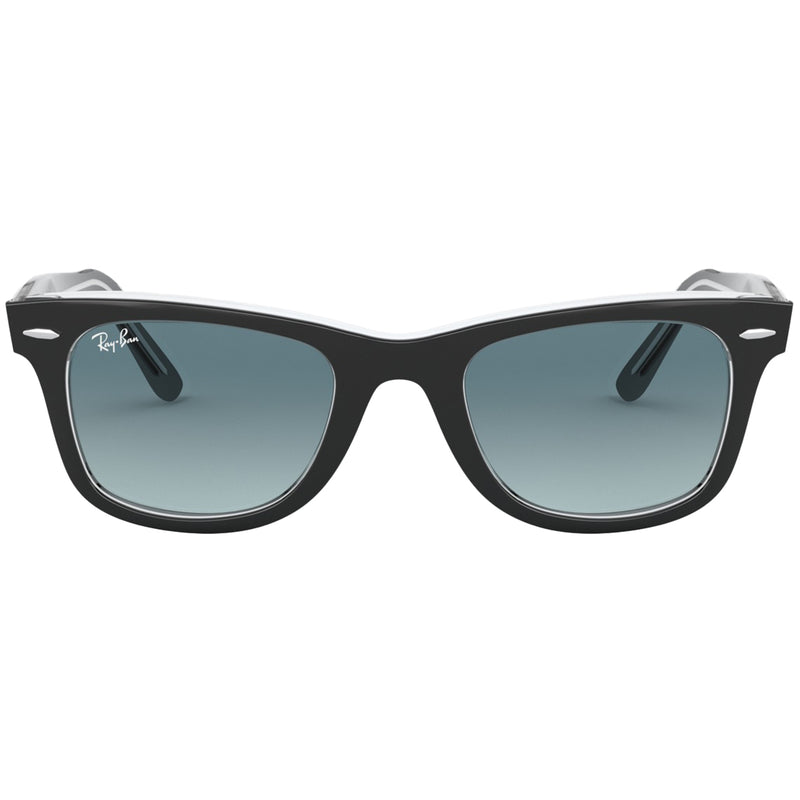 Load image into Gallery viewer, Ray-Ban Original Wayfarer Classic Sunglasses - Polished Black On Transparent/Blue
