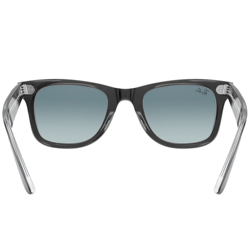 Load image into Gallery viewer, Ray-Ban Original Wayfarer Classic Sunglasses - Polished Black On Transparent/Blue
