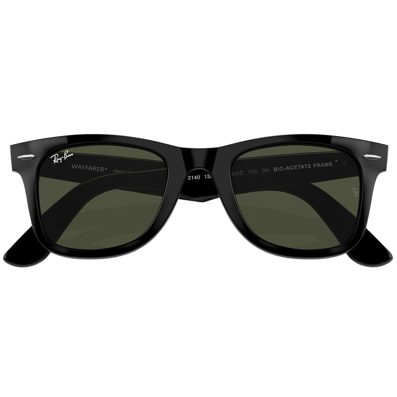 Load image into Gallery viewer, Ray-Ban Original Wayfarer Bio-Acetate Sunglasses - Polished Black/Green
