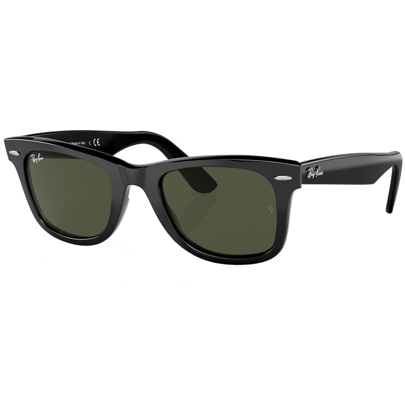 Load image into Gallery viewer, Ray-Ban Original Wayfarer Bio-Acetate Sunglasses - Polished Black/Green
