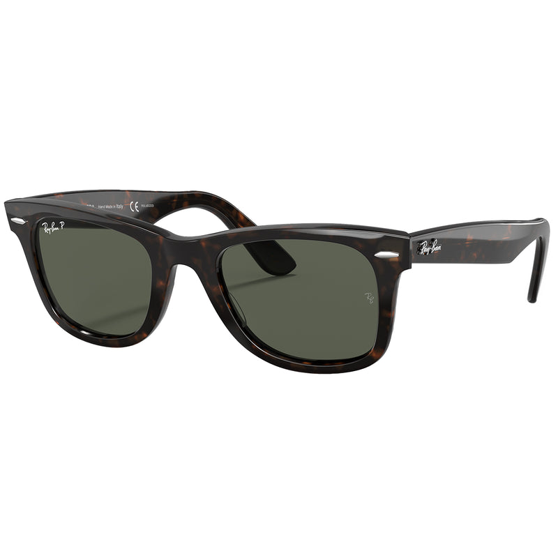 Load image into Gallery viewer, Ray-Ban Original Wayfarer Classic Polarized Sunglasses - Polished Tortoise/Green
