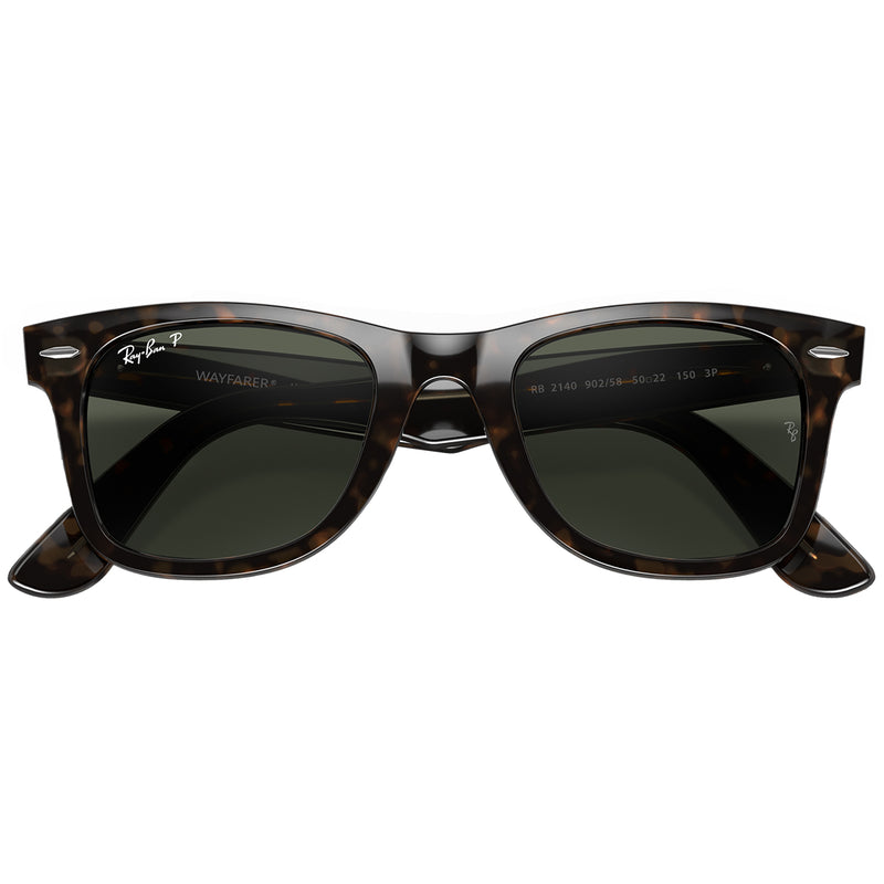 Load image into Gallery viewer, Ray-Ban Original Wayfarer Classic Polarized Sunglasses - Polished Tortoise/Green
