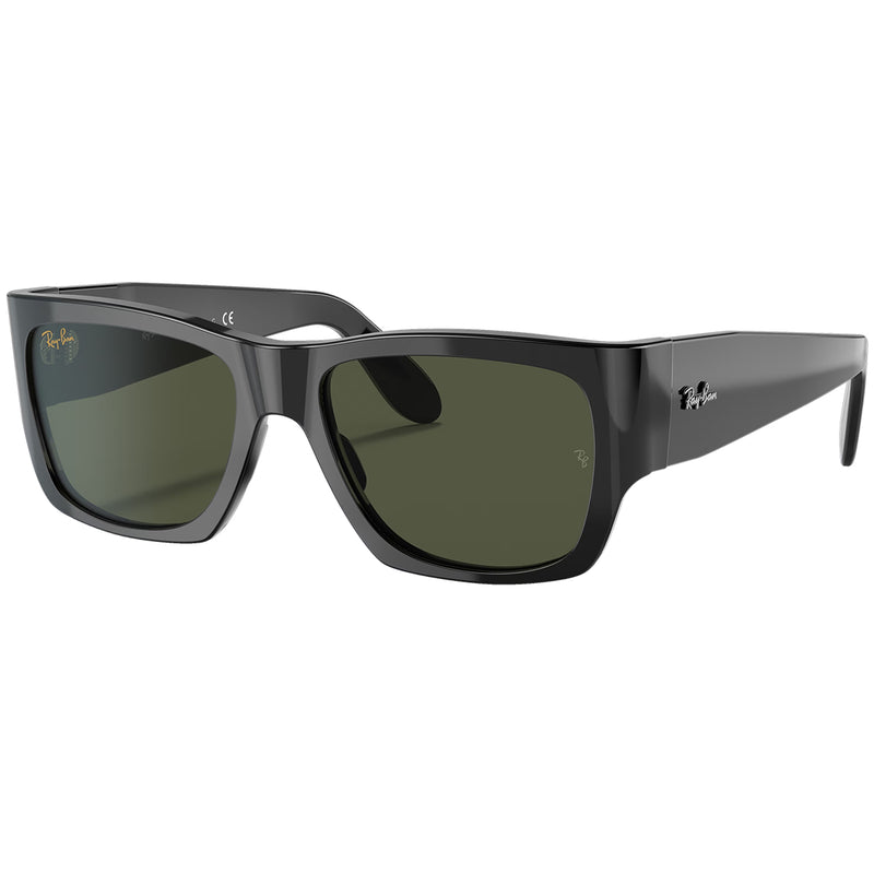 Load image into Gallery viewer, Ray-Ban Nomad Sunglasses - Polished Black/Green
