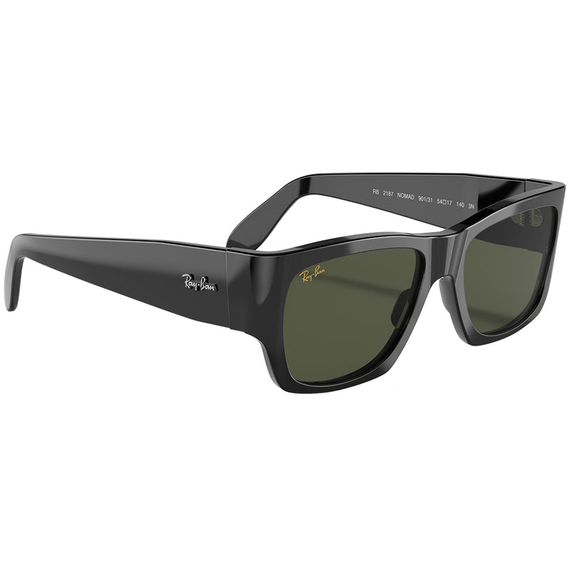 Load image into Gallery viewer, Ray-Ban Nomad Sunglasses - Polished Black/Green
