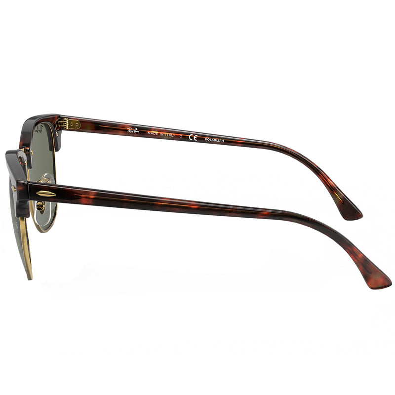 Load image into Gallery viewer, Ray-Ban Clubmaster Classic Polarlized Sunglasses - Polished Tortoise on Gold/Green
