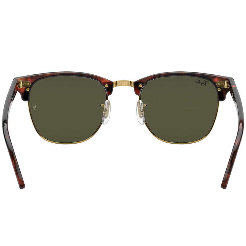 Load image into Gallery viewer, Ray-Ban Clubmaster Classic Sunglasses - Polished Tortoise on Gold/Green
