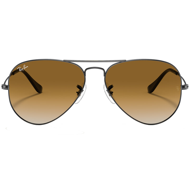 Load image into Gallery viewer, Ray-Ban Aviator Gradient Sunglasses - Polished Gunmetal/Light Brown
