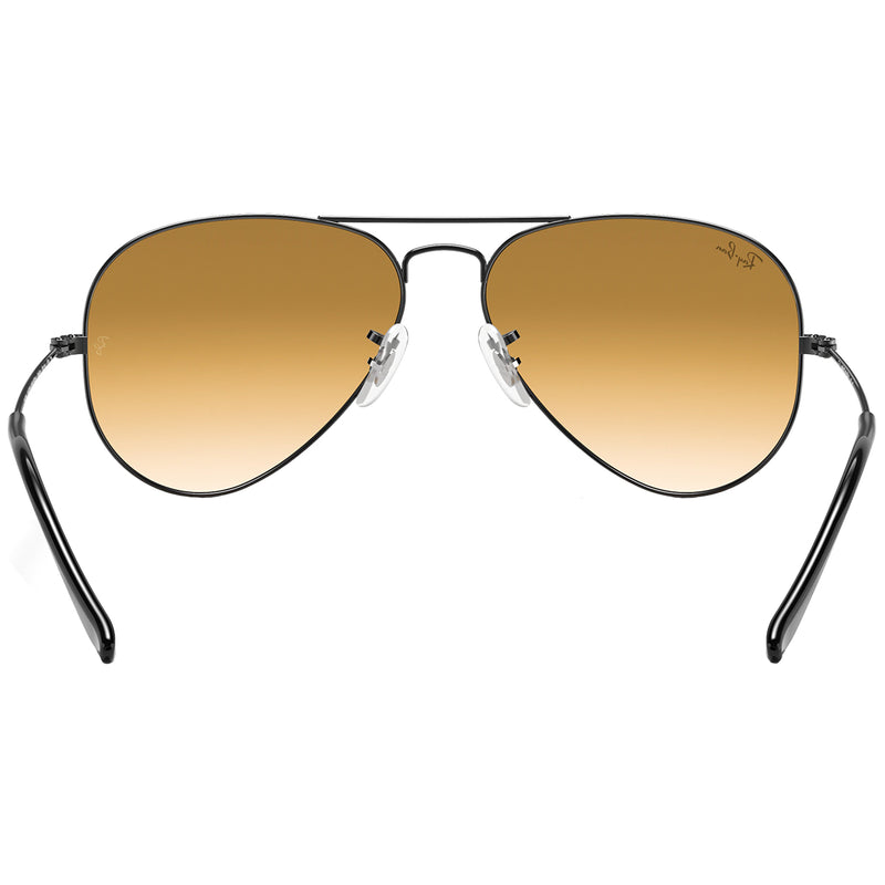 Load image into Gallery viewer, Ray-Ban Aviator Gradient Sunglasses - Polished Gunmetal/Light Brown
