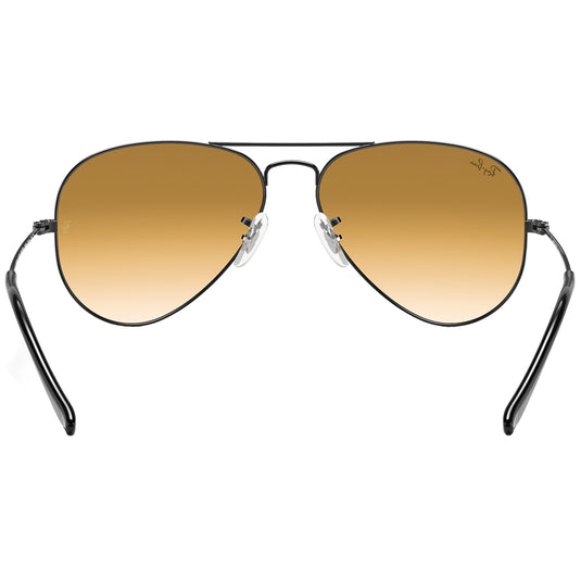 Ray-Ban Aviator Gradient Sunglasses - Polished Gunmetal/Light Brown