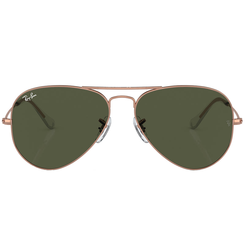 Load image into Gallery viewer, Ray-Ban Aviator Rose Gold Sunglasses - Polished Rose Gold/Green
