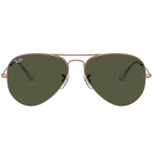 Ray-Ban Aviator Rose Gold Sunglasses - Polished Rose Gold/Green