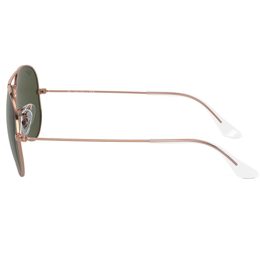 Ray-Ban Aviator Rose Gold Sunglasses - Polished Rose Gold/Green