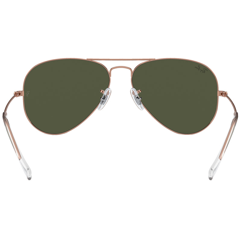 Load image into Gallery viewer, Ray-Ban Aviator Rose Gold Sunglasses - Polished Rose Gold/Green
