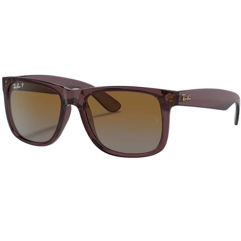 Load image into Gallery viewer, Ray-Ban Justin Classic Polarized Sunglasses - Polished Transparent Dark Brown/Brown
