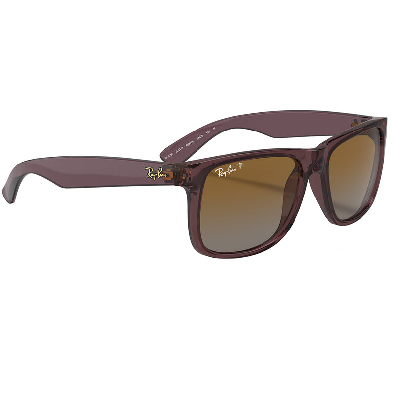 Load image into Gallery viewer, Ray-Ban Justin Classic Polarized Sunglasses - Polished Transparent Dark Brown/Brown
